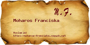 Moharos Franciska névjegykártya